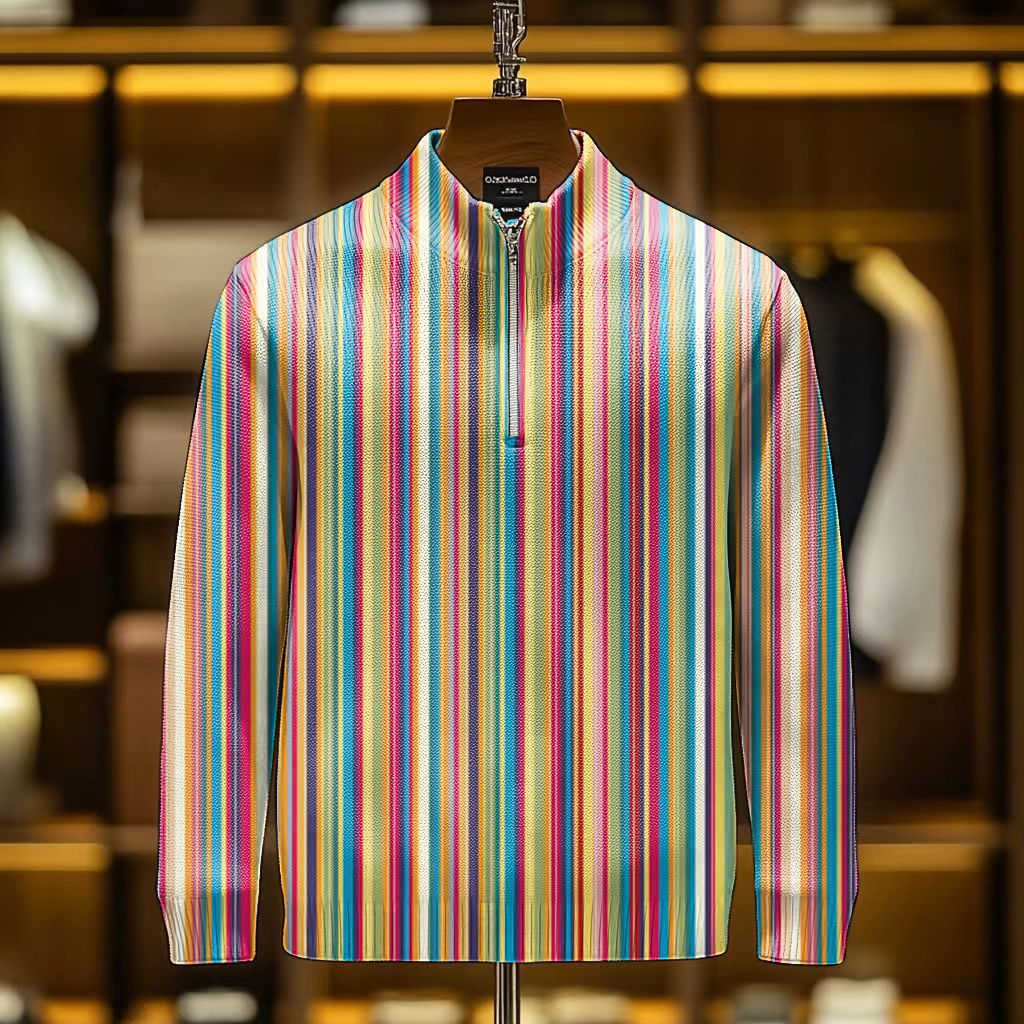 Men's casual half-zip Long sleeve sweatshirt sweater