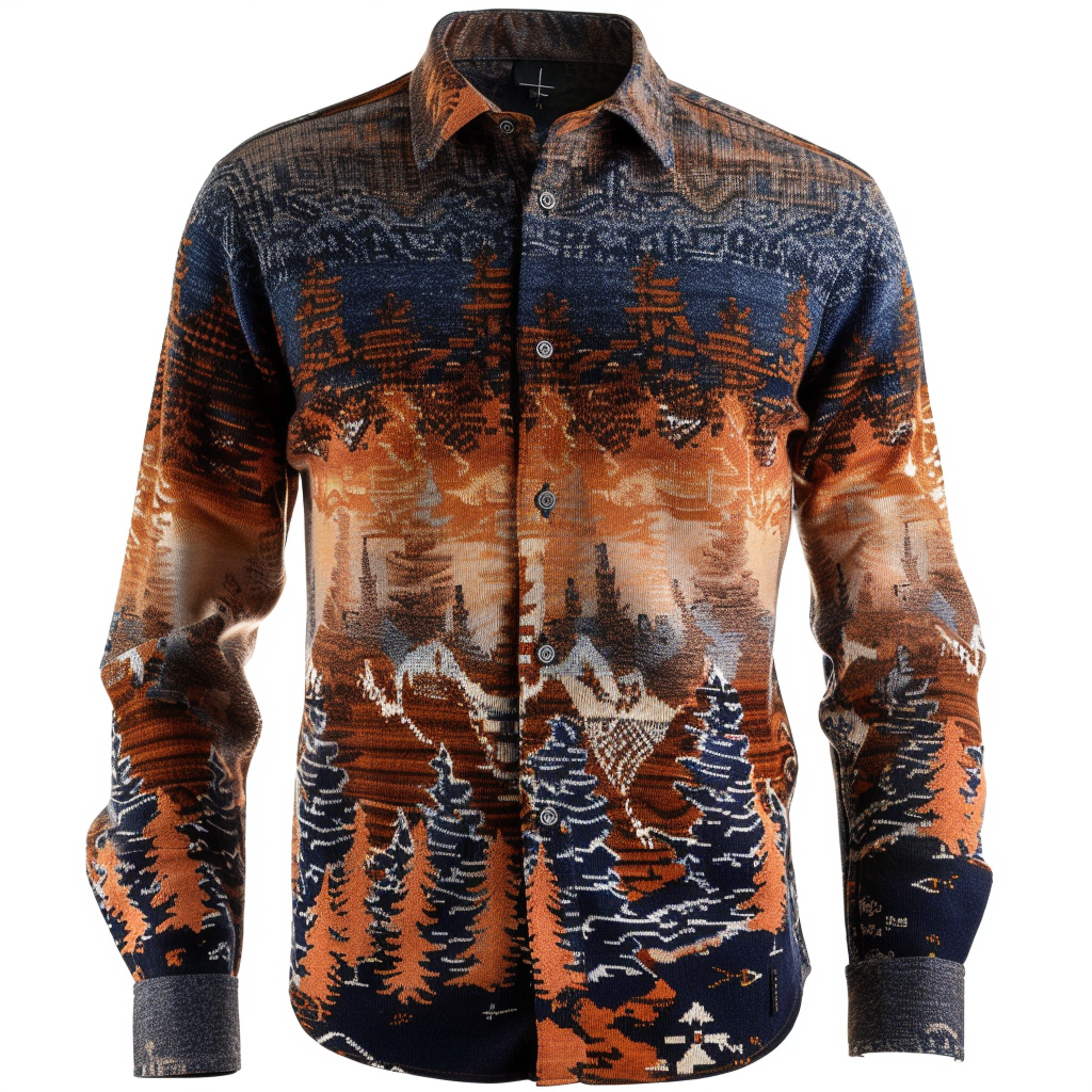 Men's Printed Shirt Woven Pattern