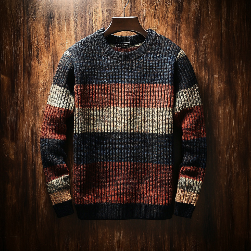 Men's business round neck pullover sweater