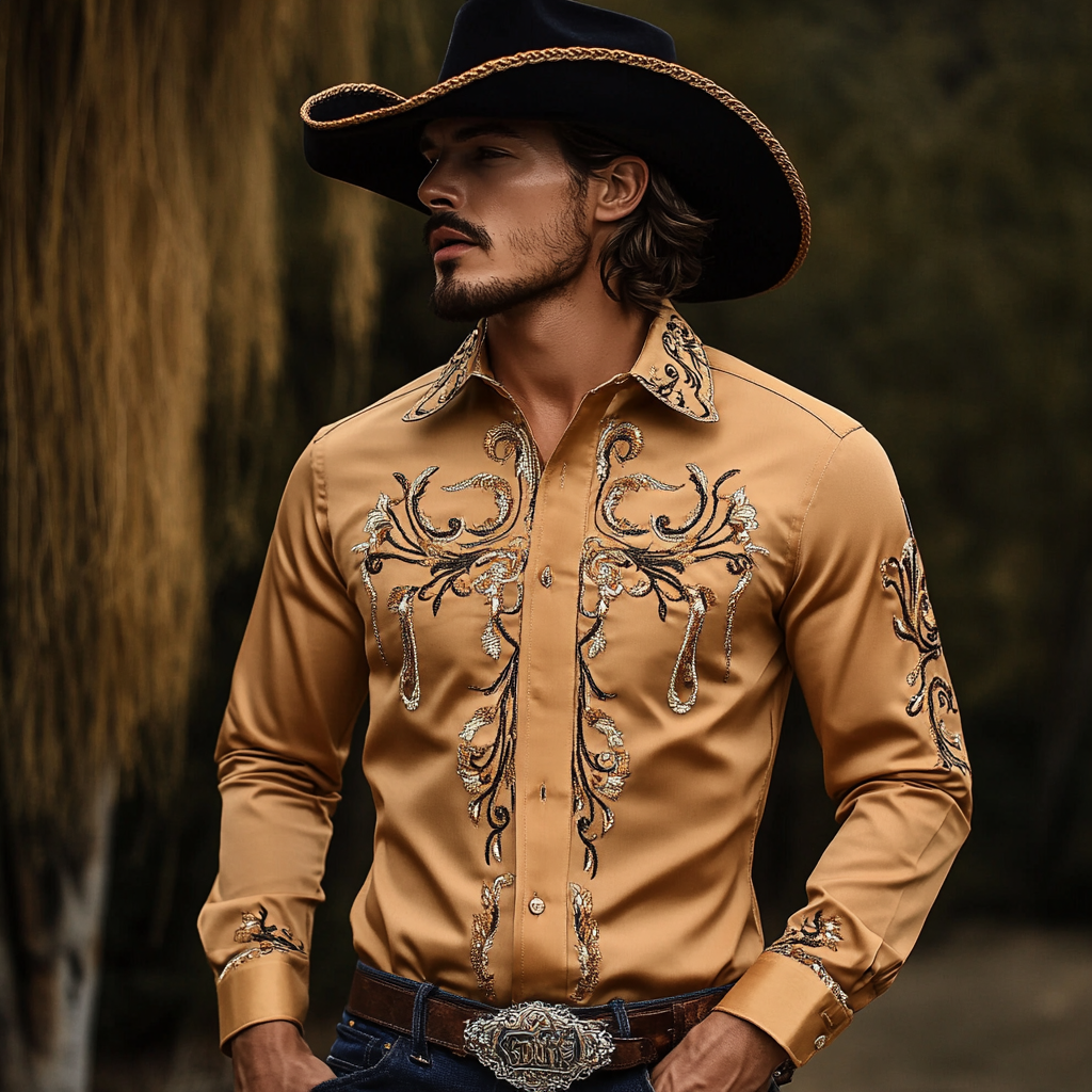 Royal Elegant Symmetrical Print Design Shirt