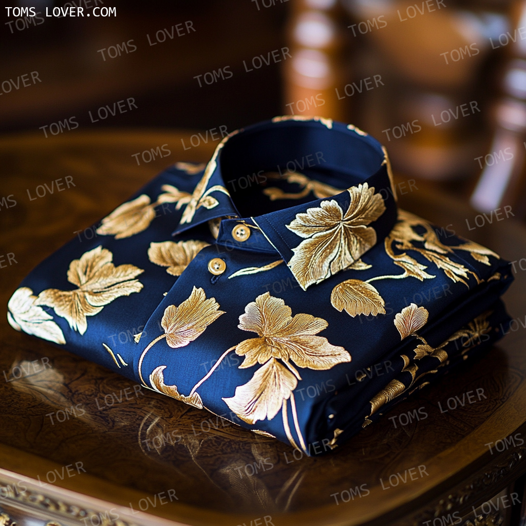 Tulip flower print shirt for men