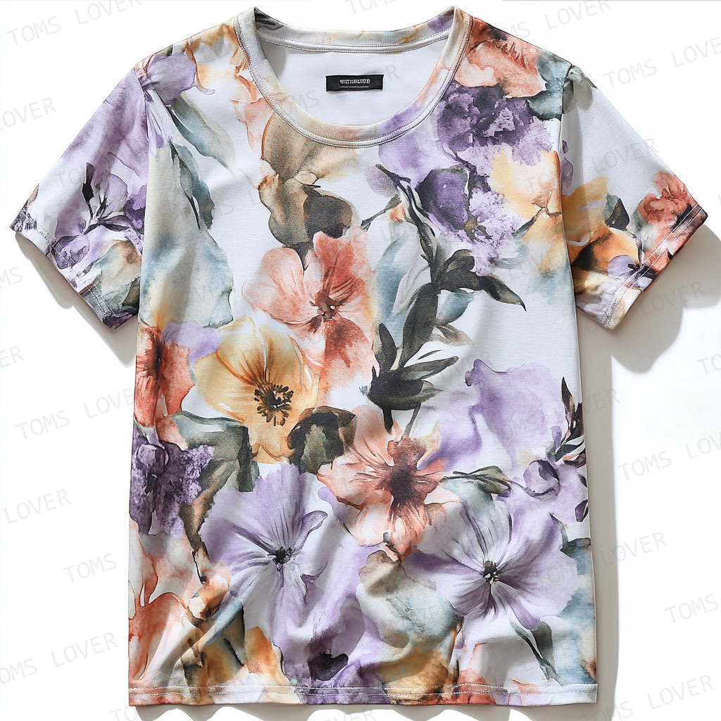 Men's casual short-sleeved linen Tee shirt