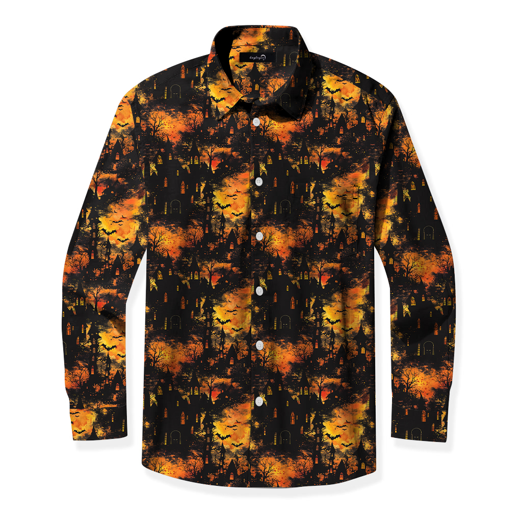 TomsloverFashionable and casual Halloween atmosphere printed shirt