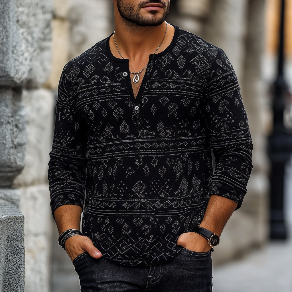 Vintage Henley Long Sleeve 