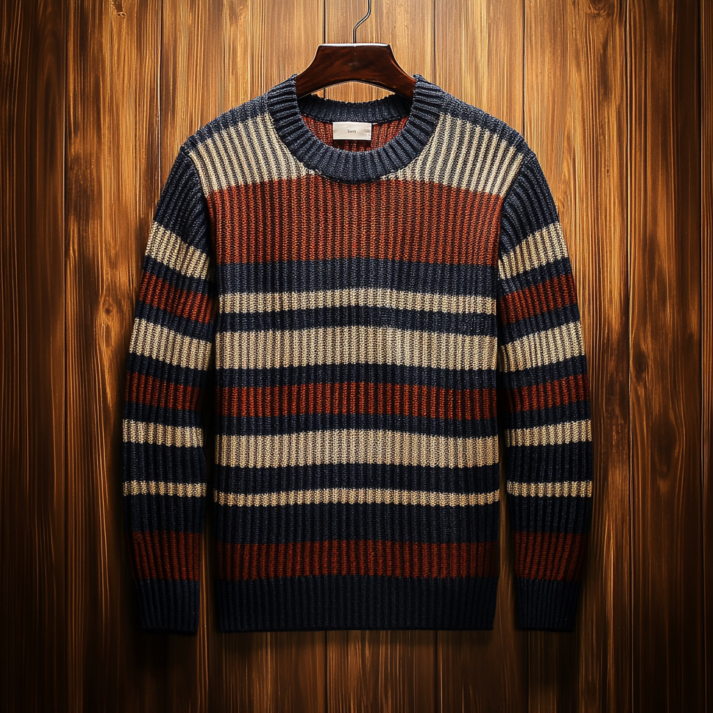 Men's business round neck pullover sweater