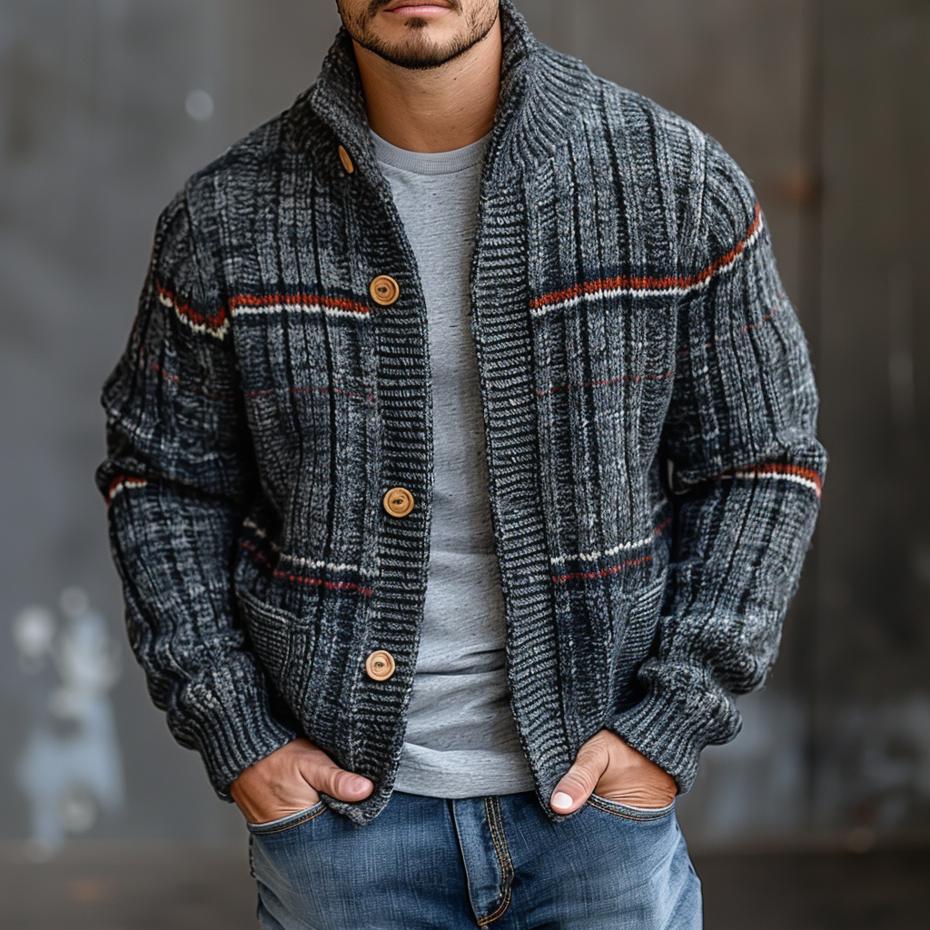 Men's Business Cardigan Sweater Cardigan Button Sweater