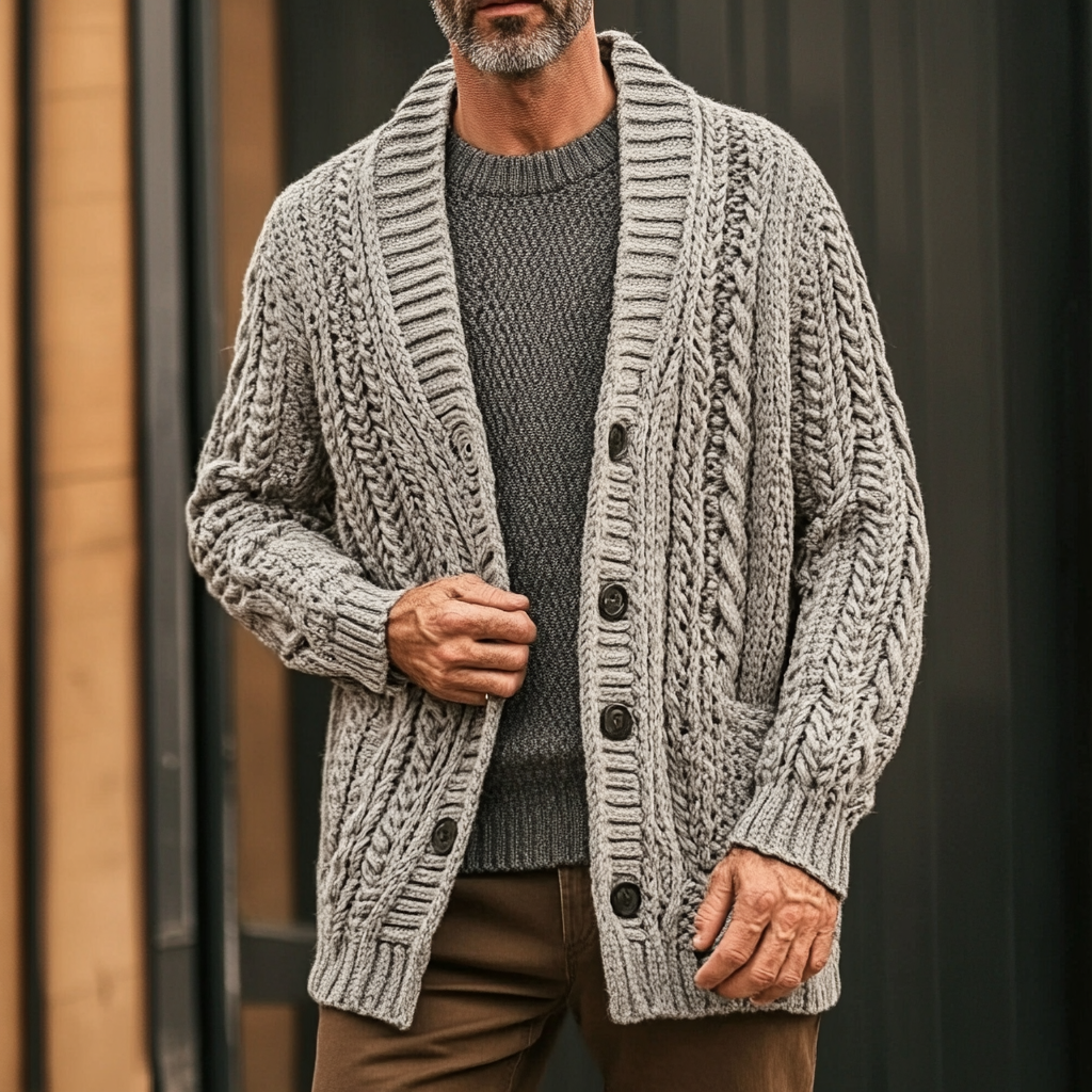 Men's Business Cardigan Sweater Cardigan