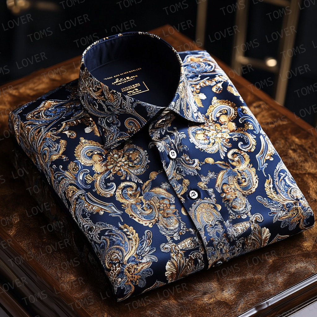 Paisley shirts Business casual retro shirts