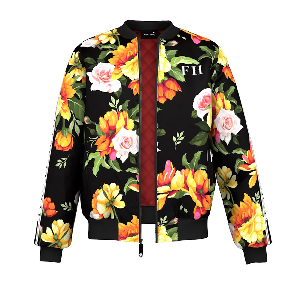 Men's Fashion Printed Zipper Jacket