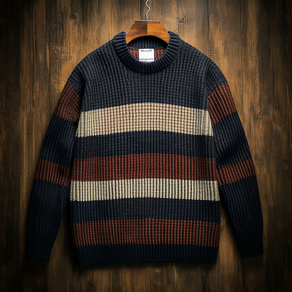 Men's business round neck pullover sweater