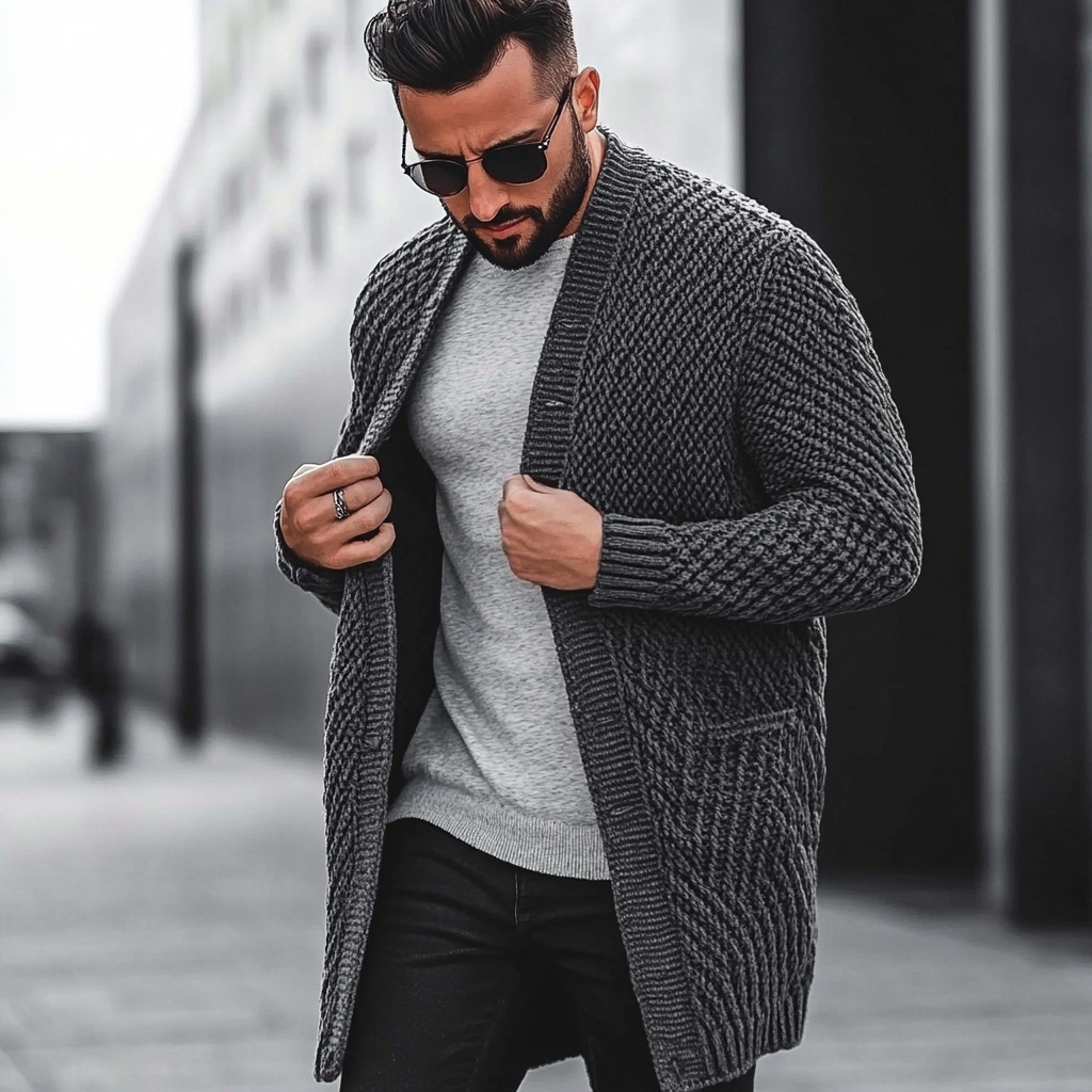 Men's Business Cardigan Sweater Cardigan