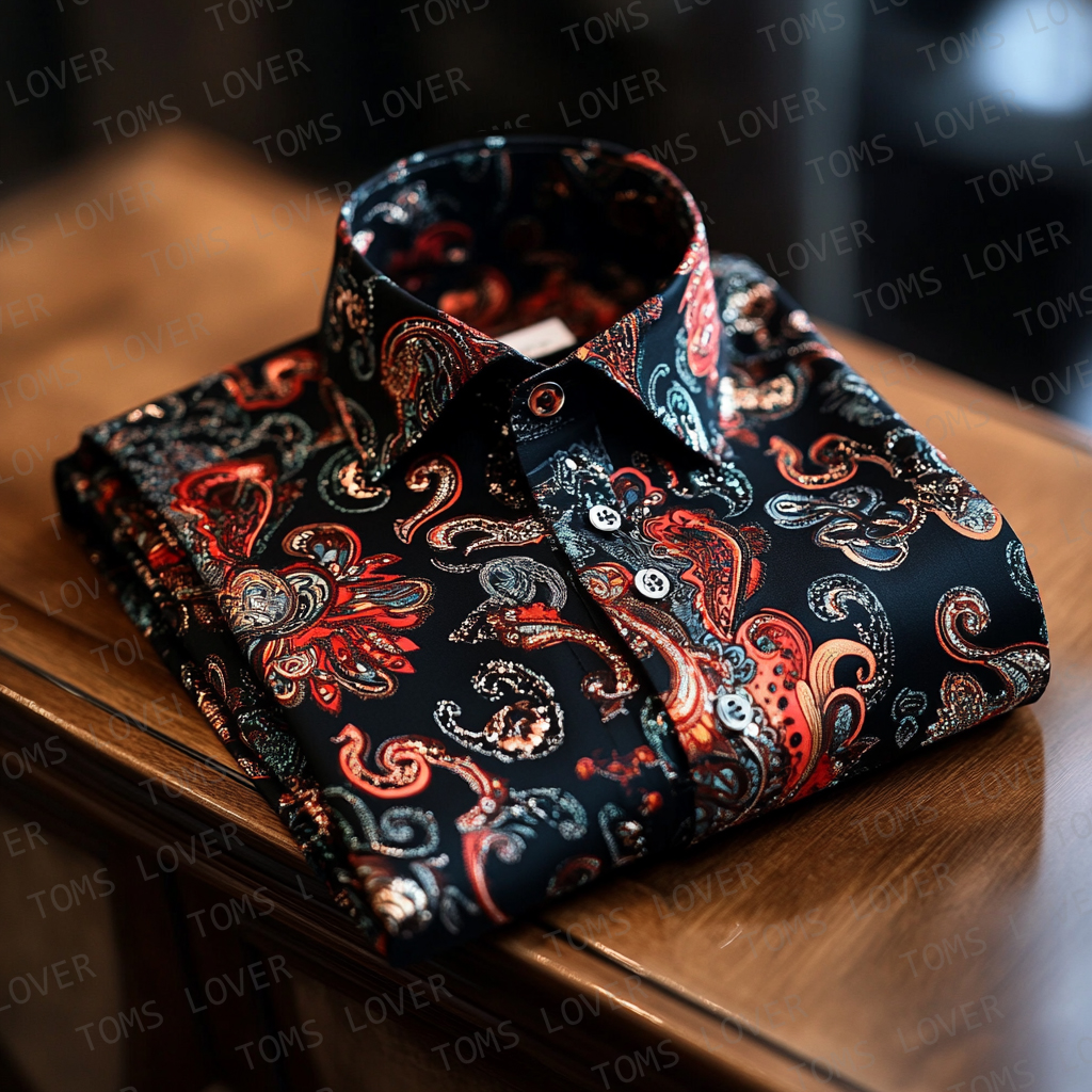 Paisley shirts Business casual retro shirts
