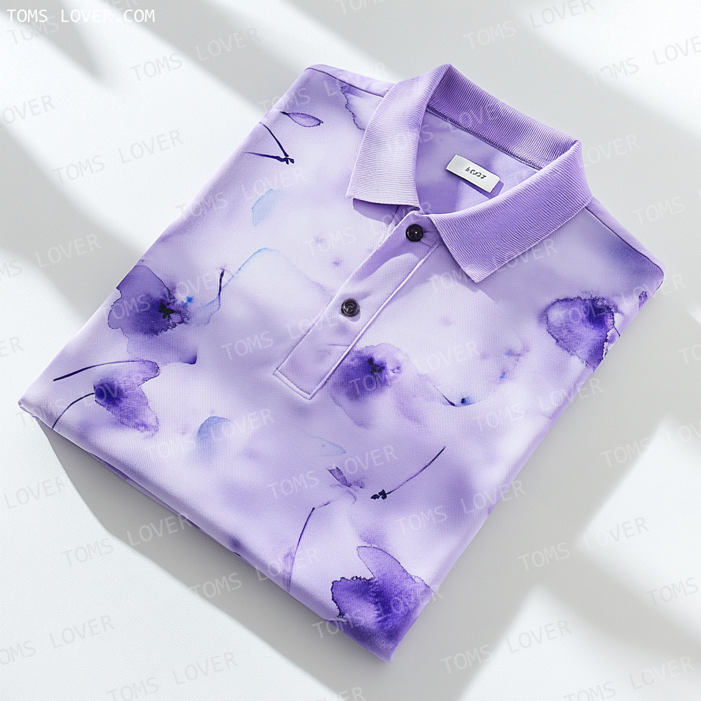 Floral botanical print polo shirt Men's polo shirt