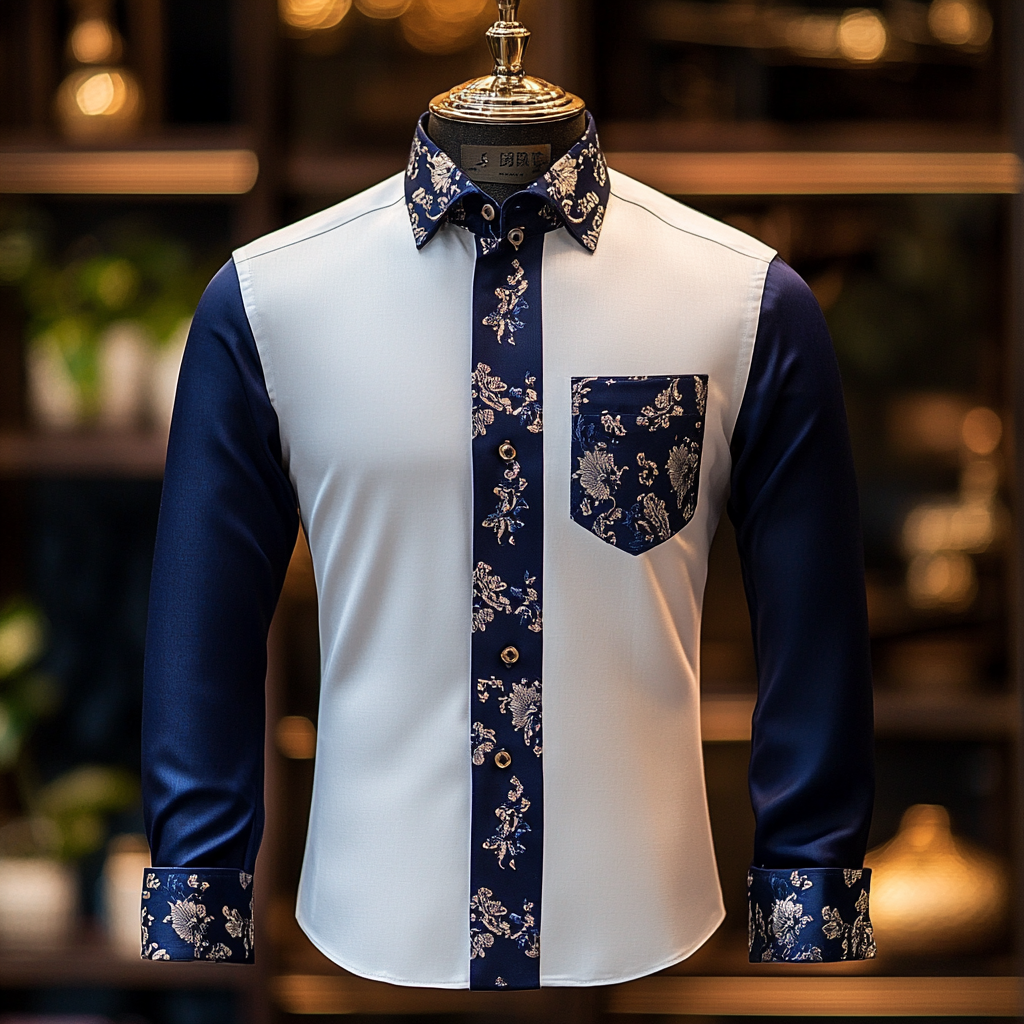 TomsloverBarocco Shirt Men's Long Sleeve Shirts 