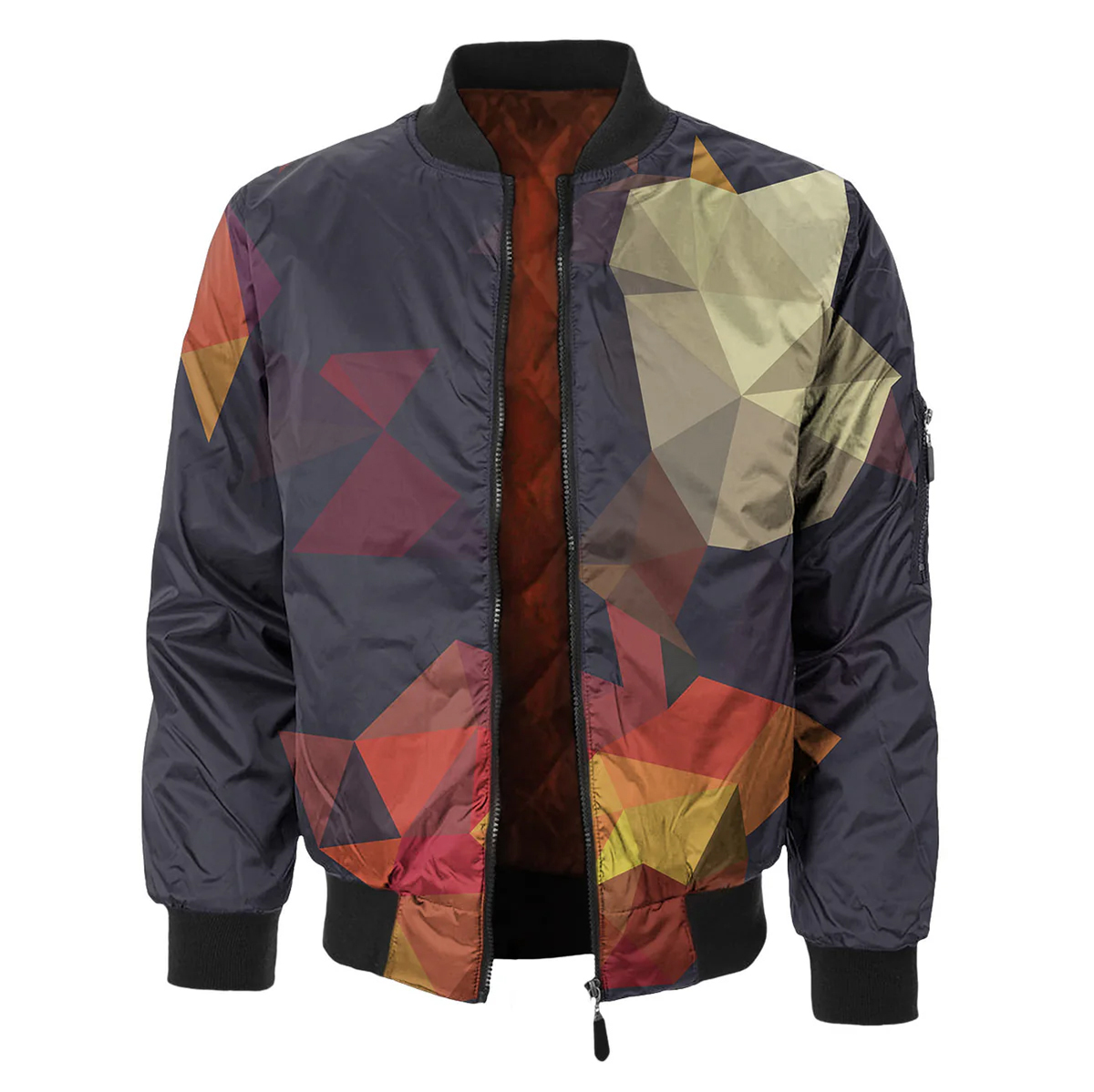 Men's Fashion Printed Zipper Jacket