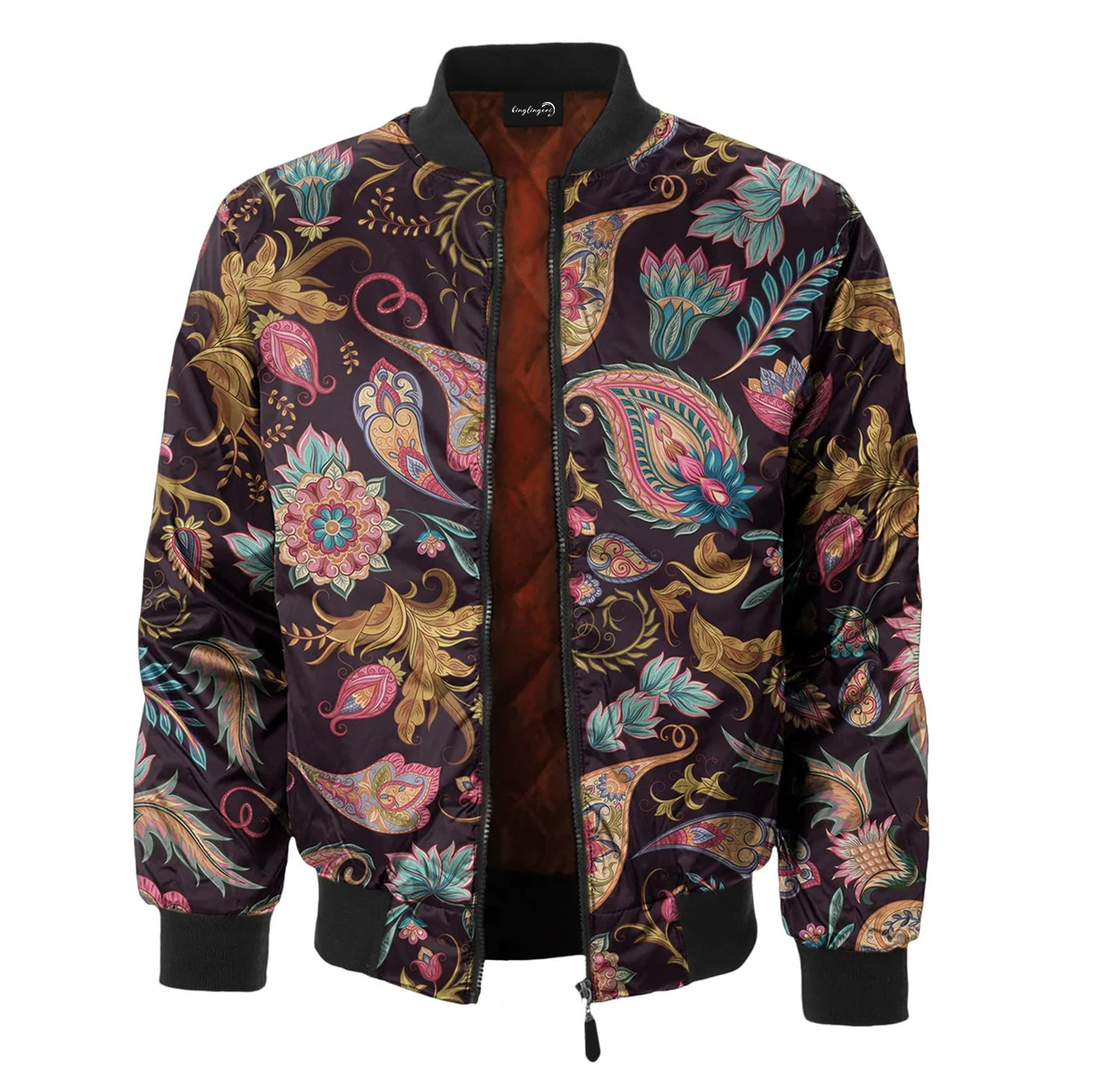 Men's Fashion Printed Zipper Jacket