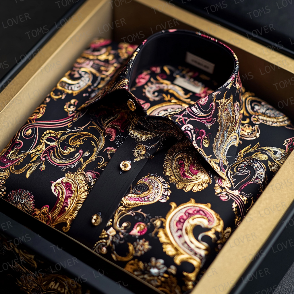 Paisley shirts Business casual retro shirts