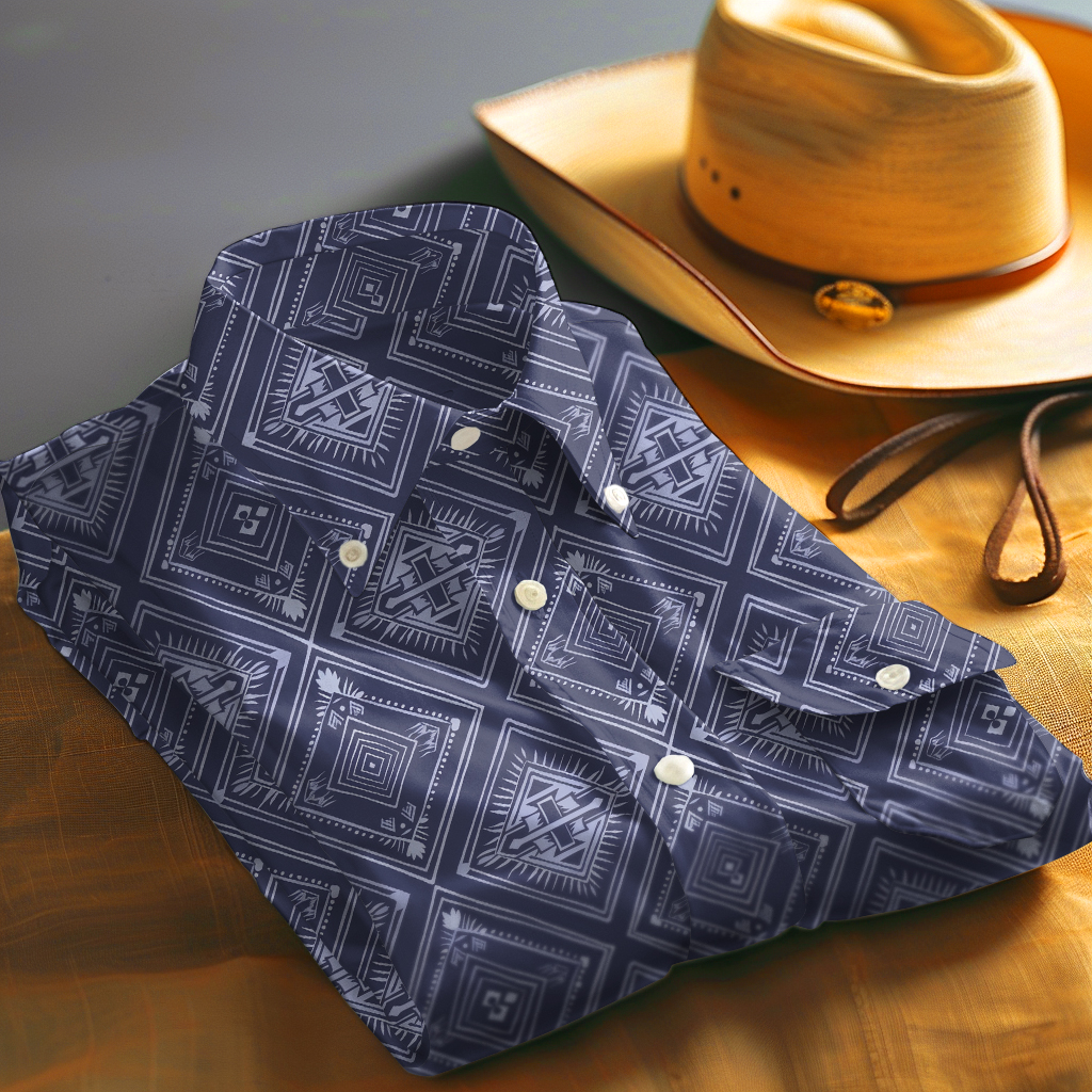 TomsloverMen's Aztec shirt ethnic style