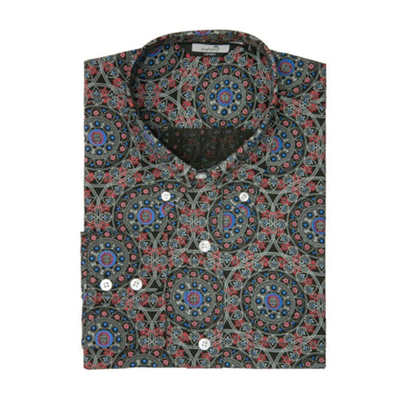 TomsloverFloral Shirt Men's Casual Regular Long Sleeve