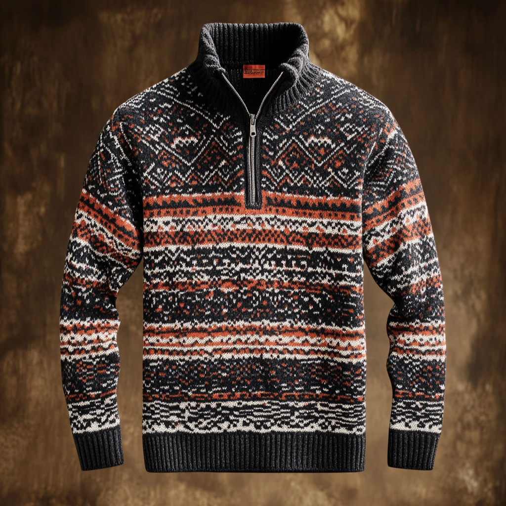 Men's business round neck pullover sweater