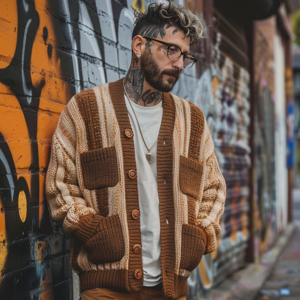 Men's Business Cardigan Sweater Cardigan