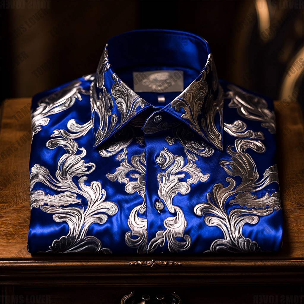 Business Elegant Baroque Shirt Wedding Shirt Men's Shirt