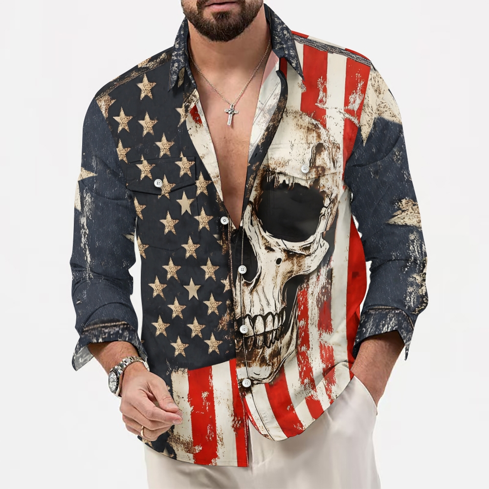 TomsloverMen's chic cutting-edge design printed shirt