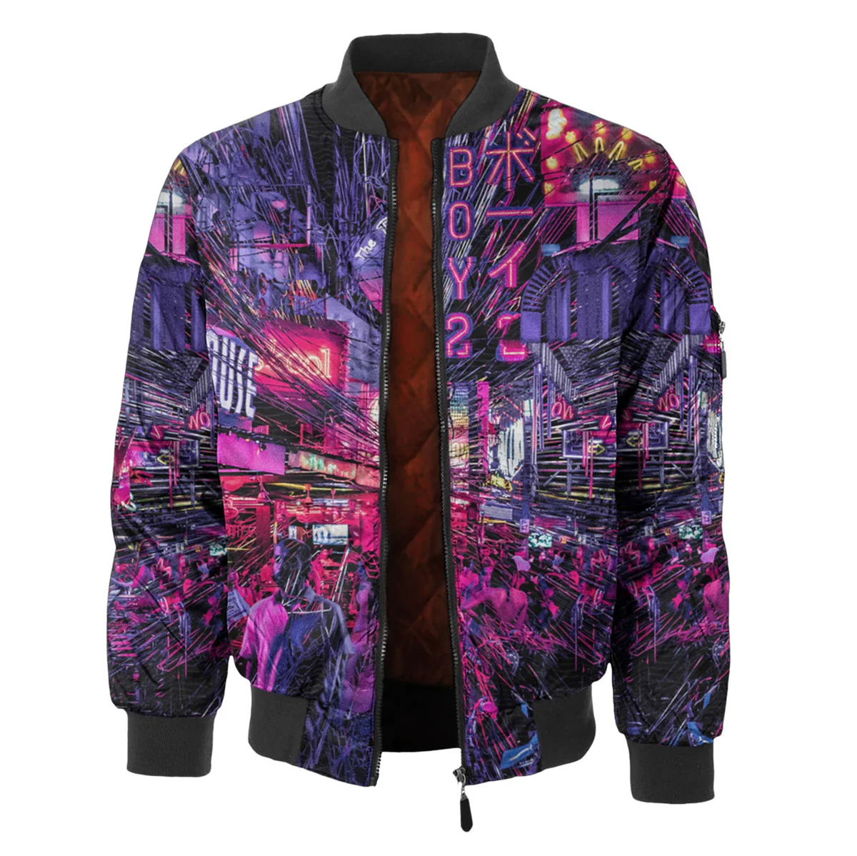 Men's Fashion Printed Zipper Jacket