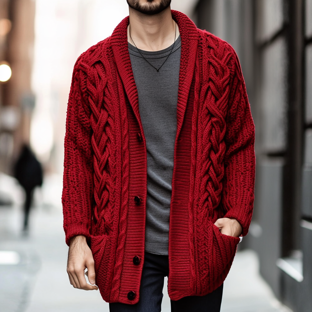 Men's Business Cardigan Sweater Cardigan