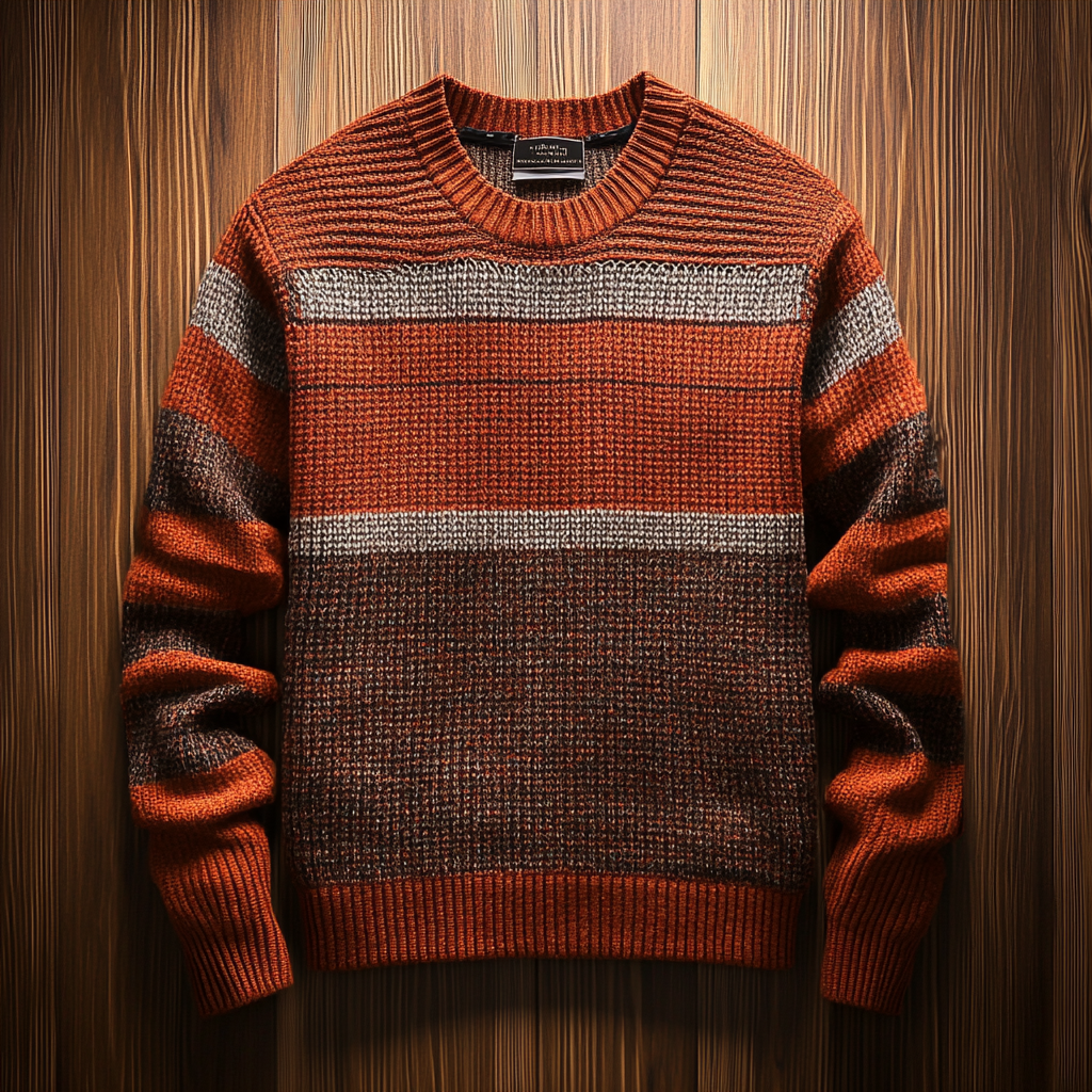 Men's business round neck pullover sweater