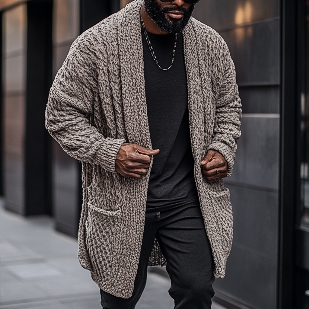 Men's Business Cardigan Sweater Cardigan