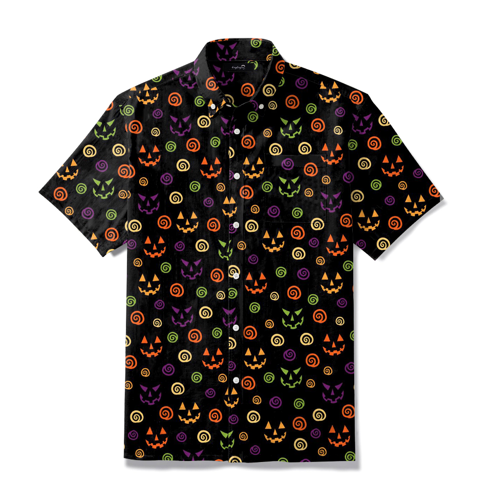 TomsloverFashionable and casual Halloween atmosphere printed shirt