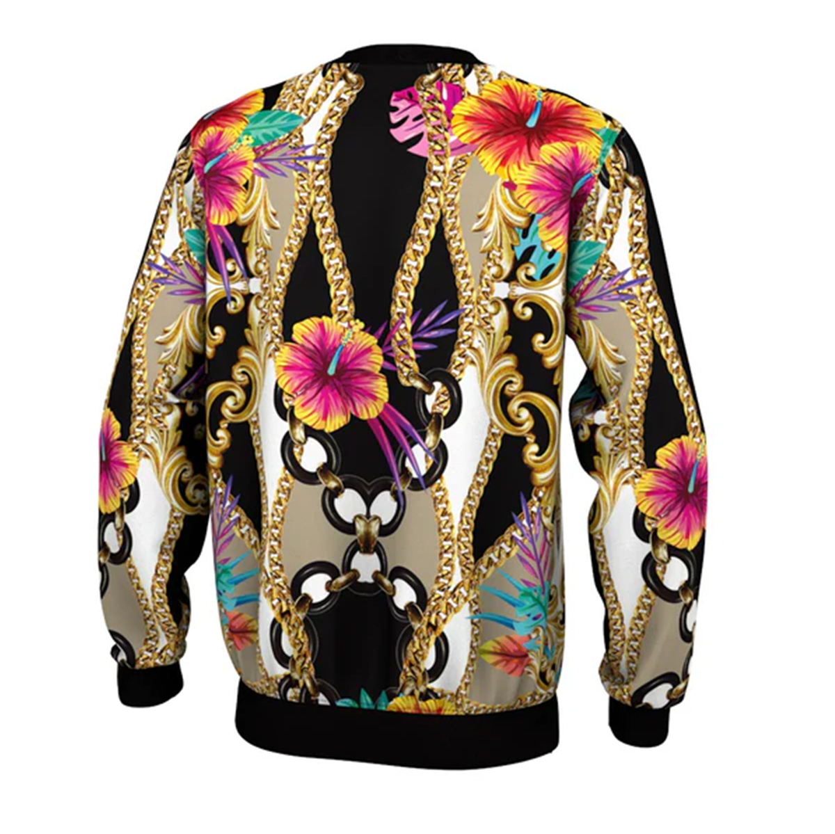 Print Sweatshirt Round Neck Pullover Men