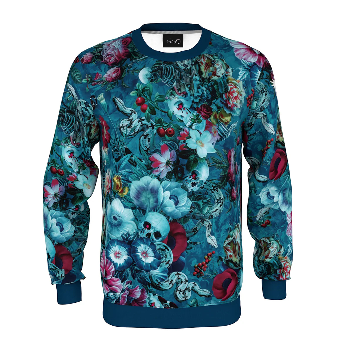 Print Sweatshirt Round Neck Pullover Men