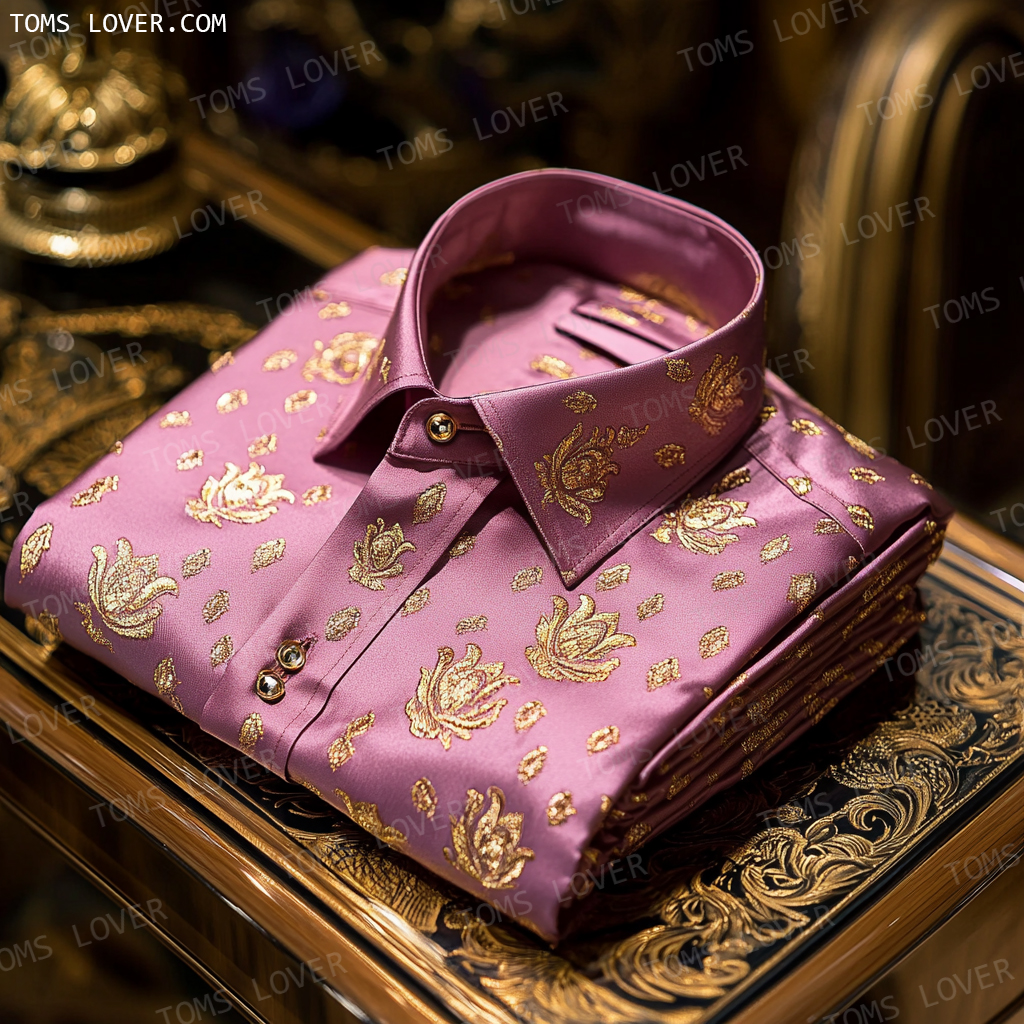 Tulip flower print shirt for men