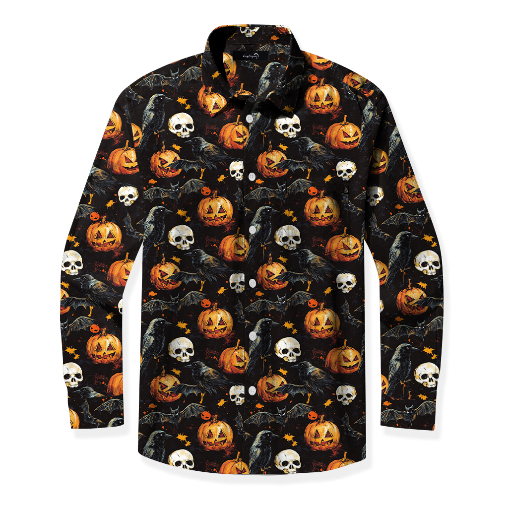 TomsloverFashionable and casual Halloween atmosphere printed shirt