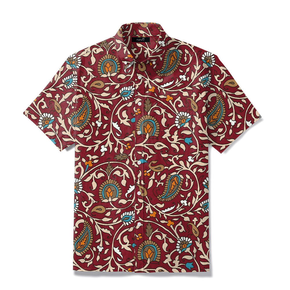 TomsloverBusiness Casual Chic Printed Shirt 100% cotton