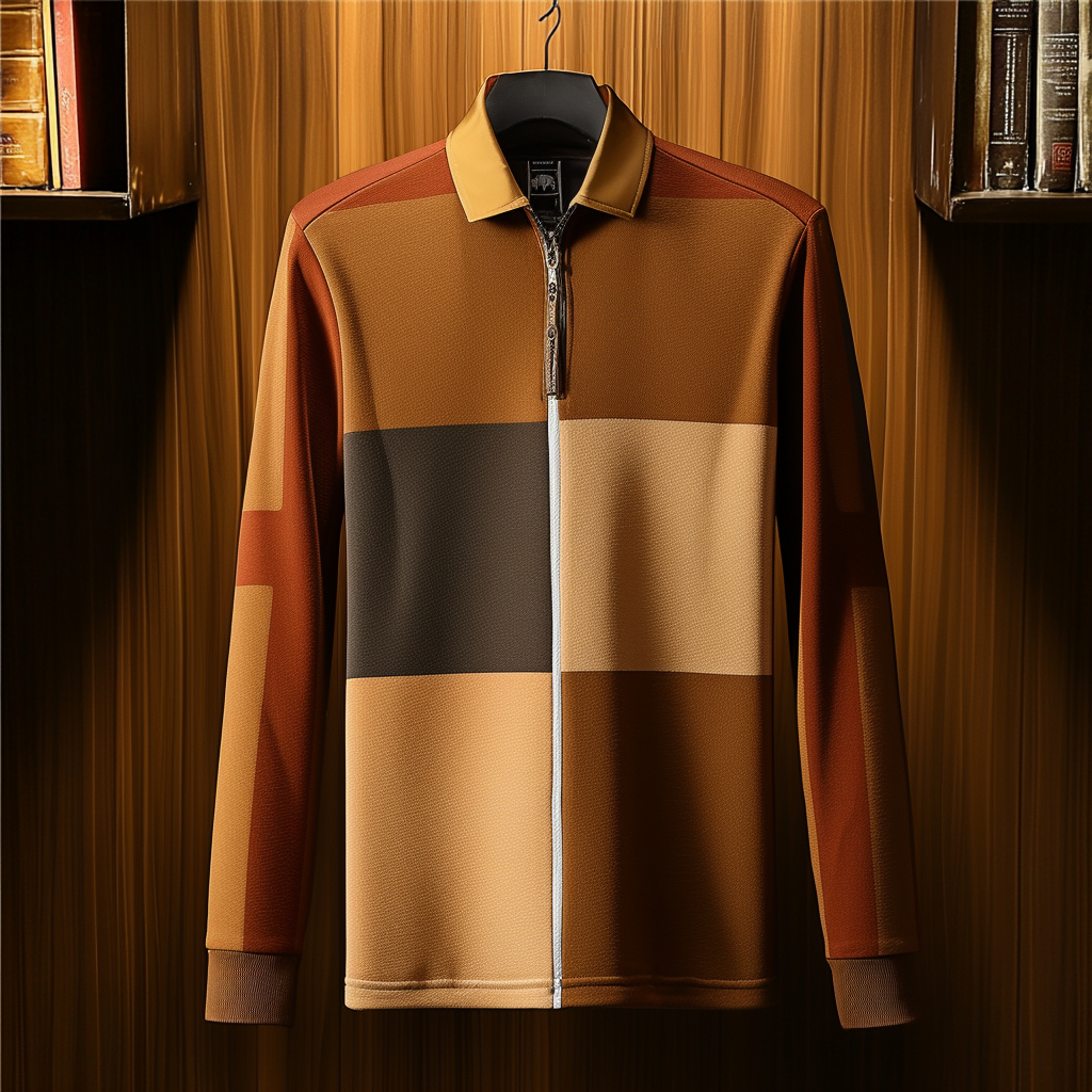 Men's Zipper Printed Jacket Outerwear