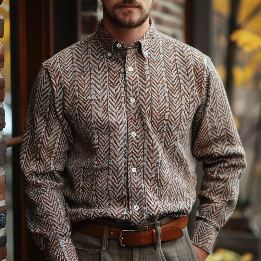 Men's Printed Shirt Woven Pattern