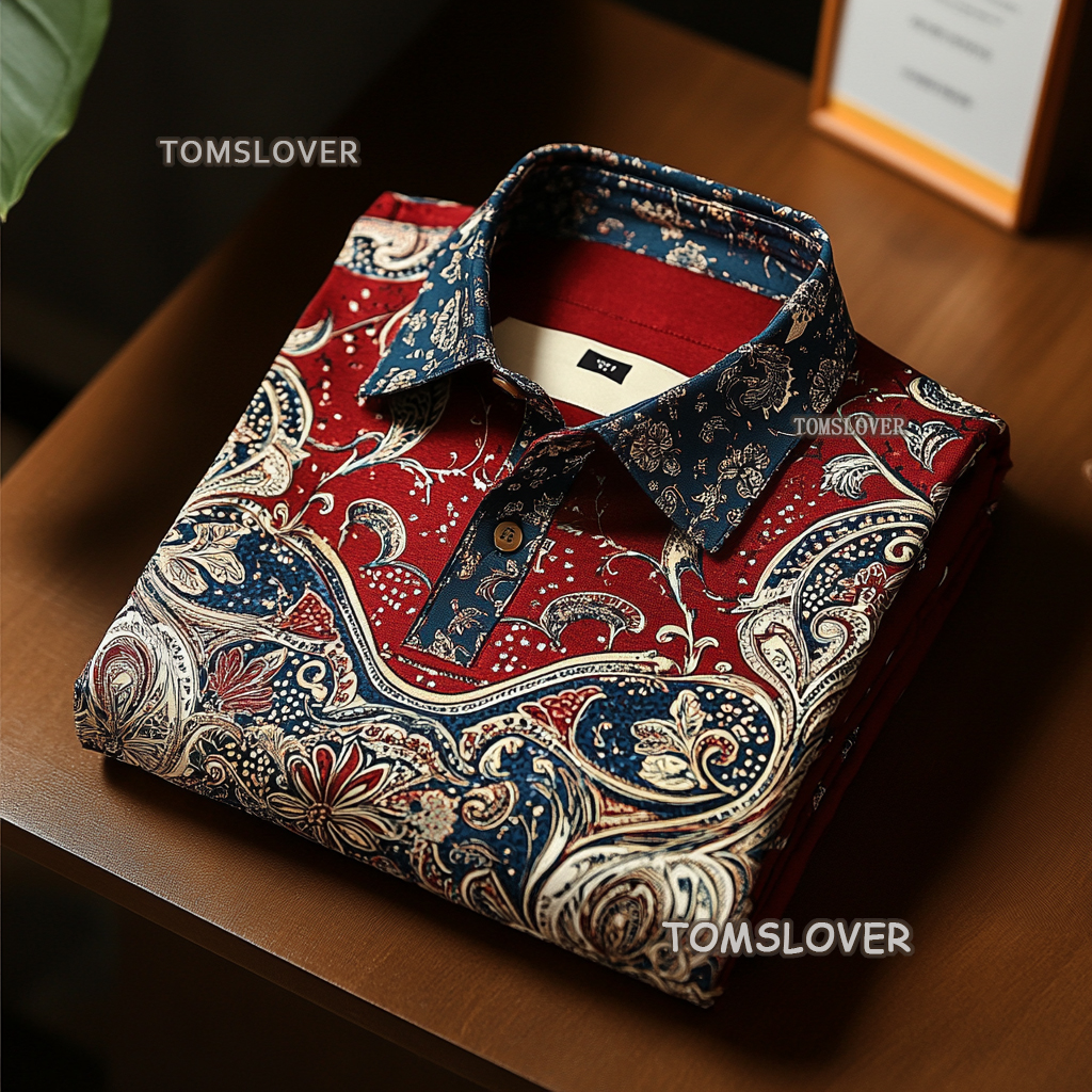 Men's paisley polo shirt