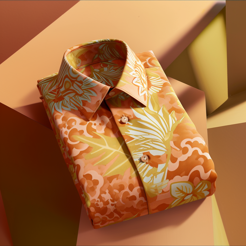TomsloverSelf-designed business casual printed shirt