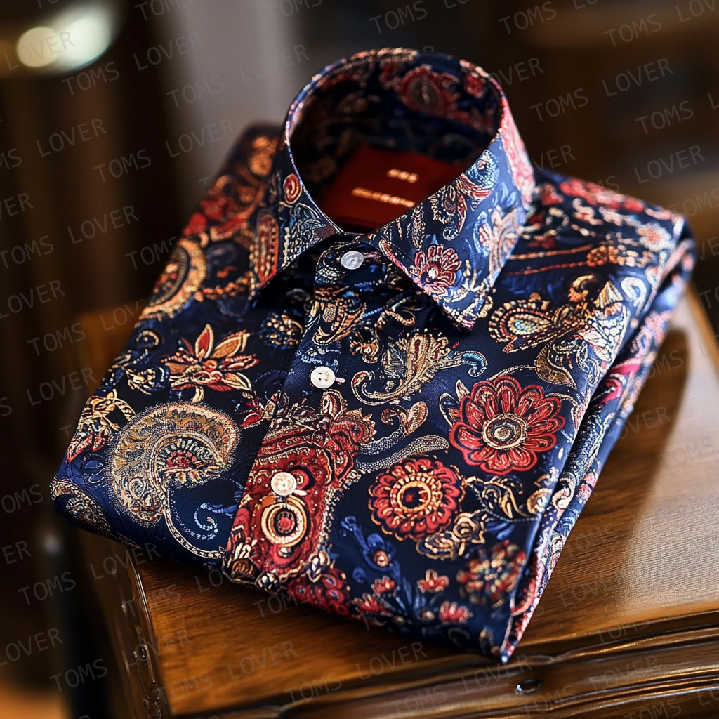 Paisley shirts Business casual retro shirts