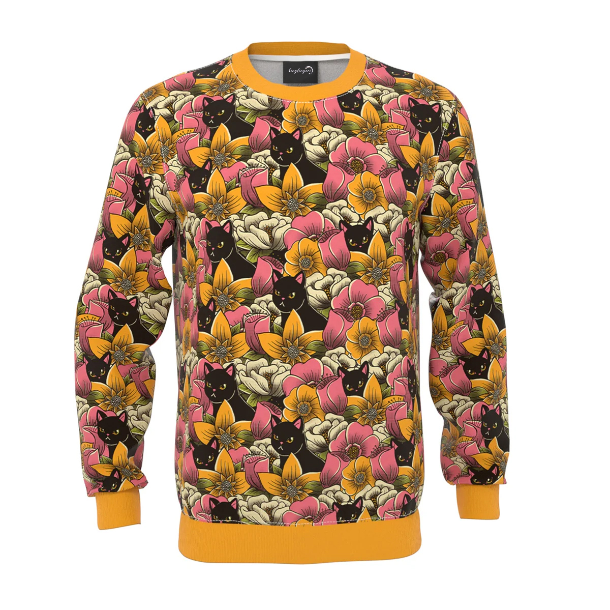 Print Sweatshirt Round Neck Pullover Men