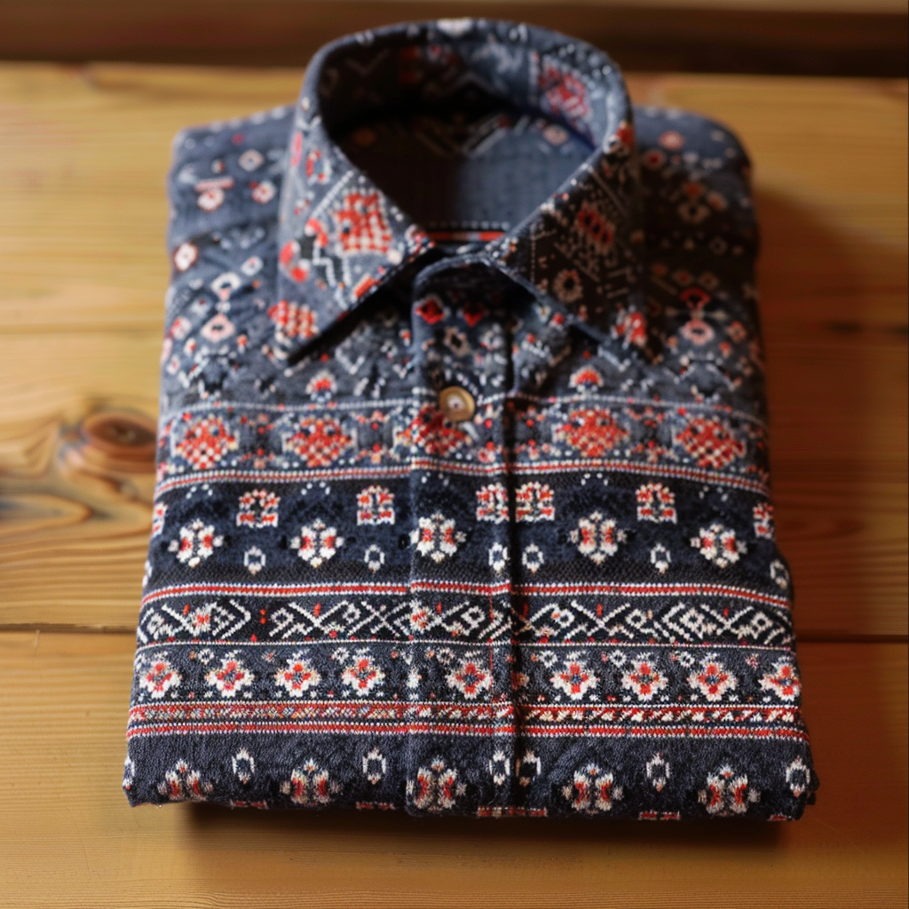 Exquisite Prints Men's Business Casual Printed Shirt