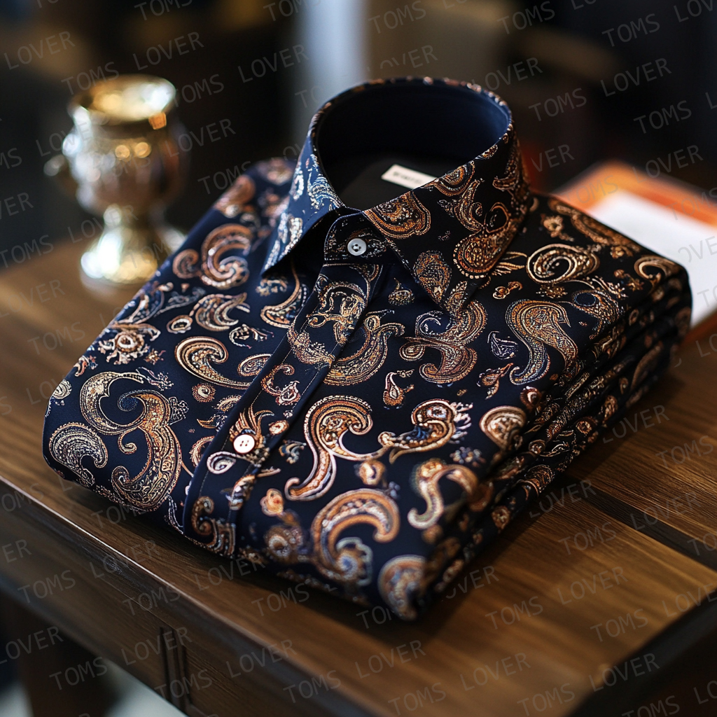 Paisley shirts Business casual retro shirts