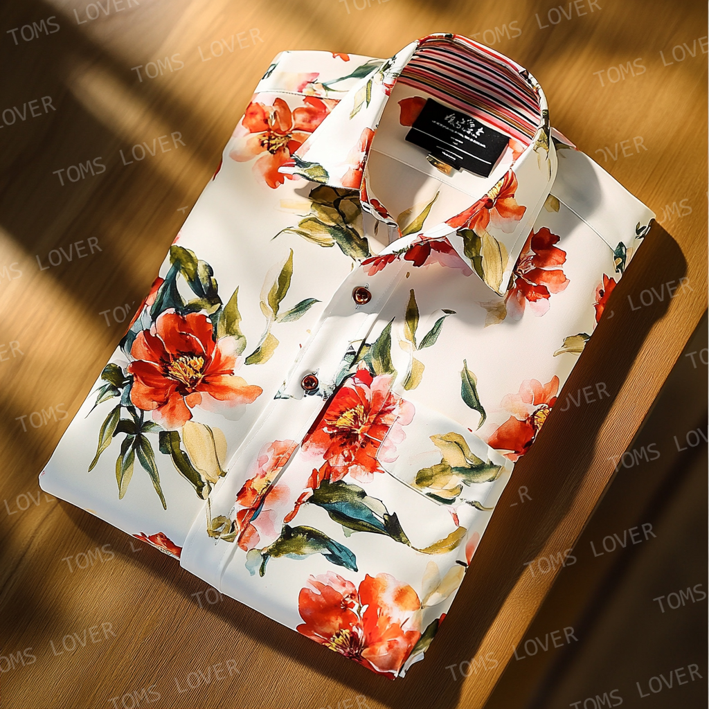Men's casual Floral print shirt