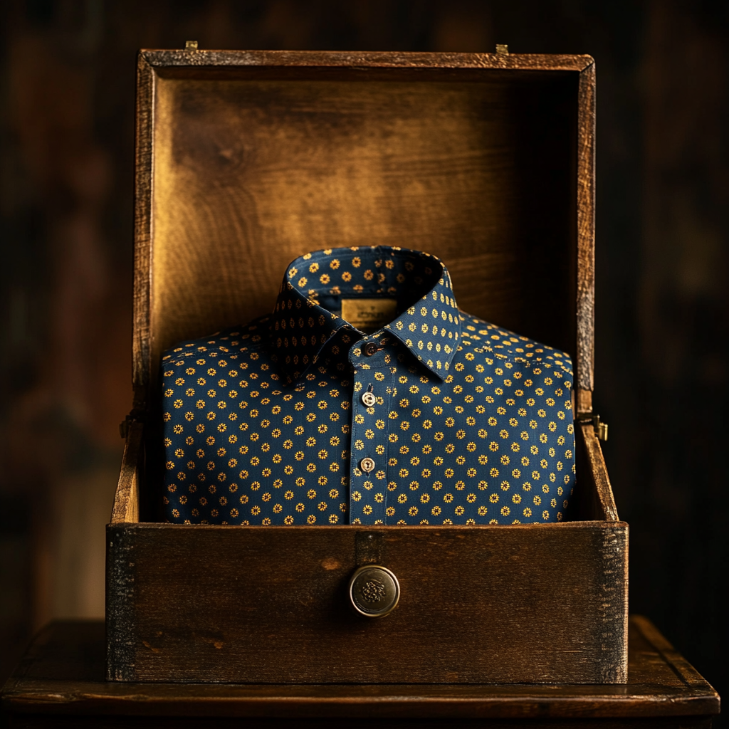 TomsloverMen's Business Casual Regular Fit Long Sleeve Print Shirt  