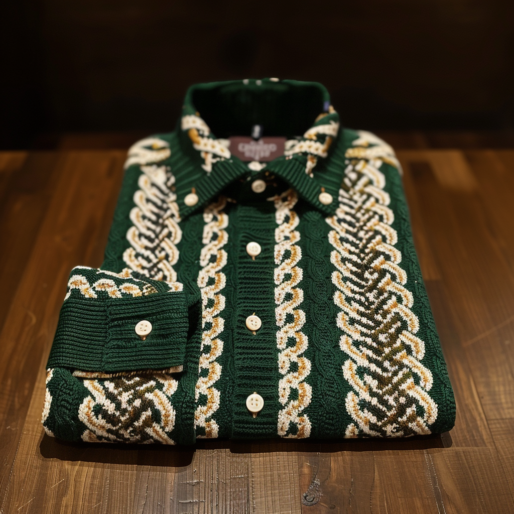 Exquisite Prints Men's Business Casual Printed Shirt