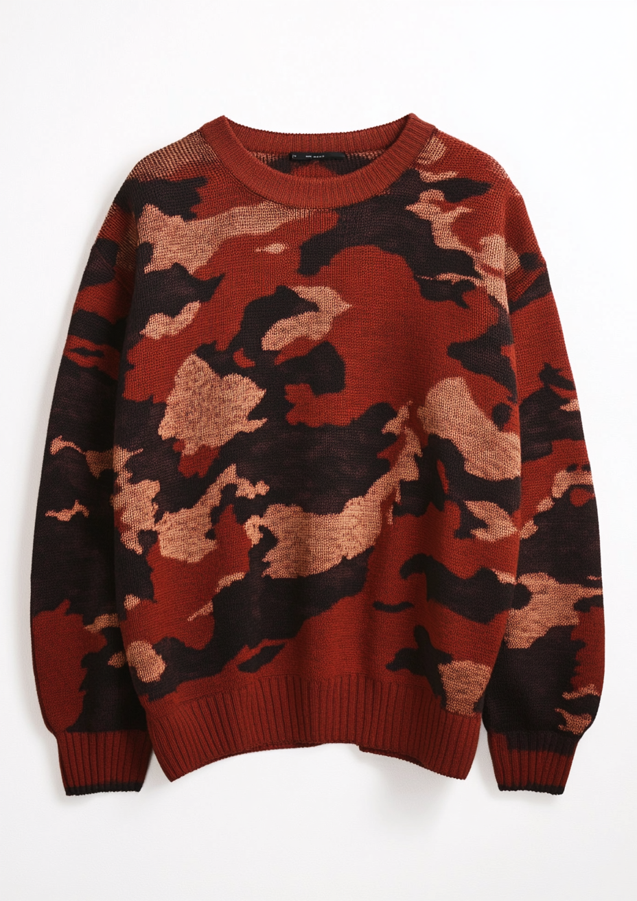 Men's warm soft comfortable round neck pullover sweater