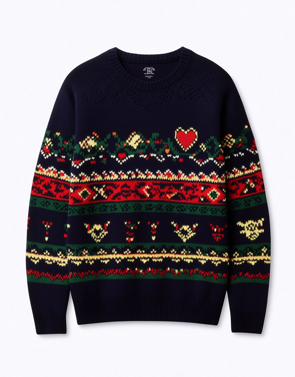 Men's warm soft comfortable round neck pullover sweater